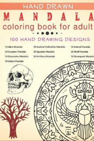 Cover of Hand Drawn Mandala Coloring Book