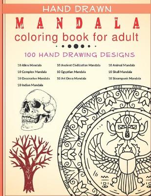 Cover of Hand Drawn Mandala Coloring Book