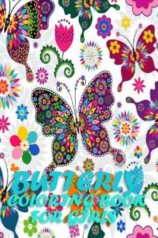 Cover of Butterfly Coloring Book For Girls