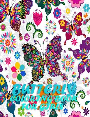 Cover of Butterfly Coloring Book For Girls