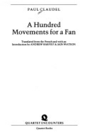 Cover of Hundred Movements for a Fan