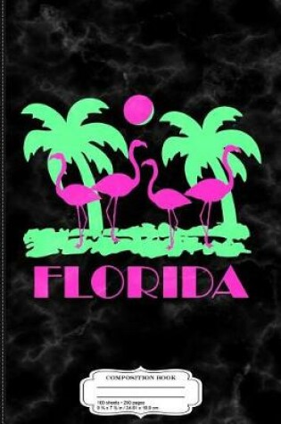 Cover of Retro Florida Flamingos Composition Notebook