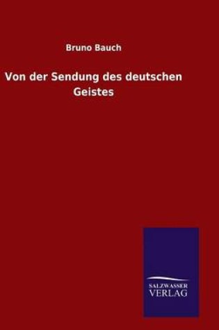 Cover of Von der Sendung des deutschen Geistes