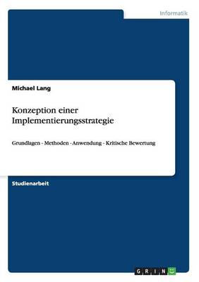 Book cover for Konzeption einer Implementierungsstrategie