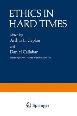 Cover of Ethics in Hard Times