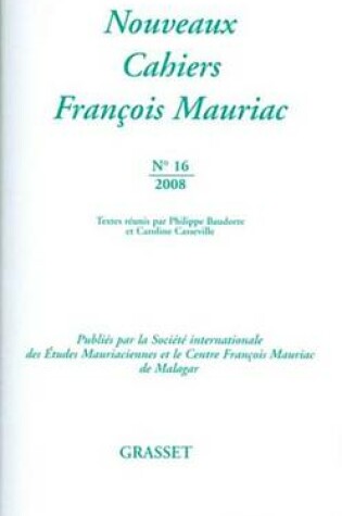 Cover of Nouveaux Cahiers Francois Mauriac N16