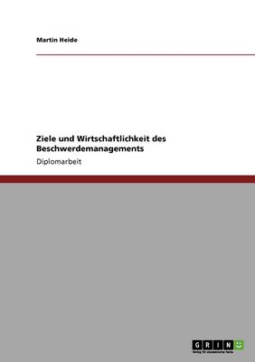 Book cover for Beschwerdemanagement. Ziele Und Wirtschaftlichkeit