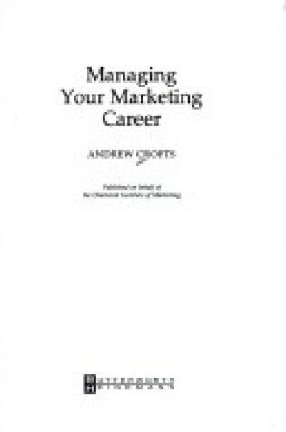 Cover of Managing Your Marketing Career