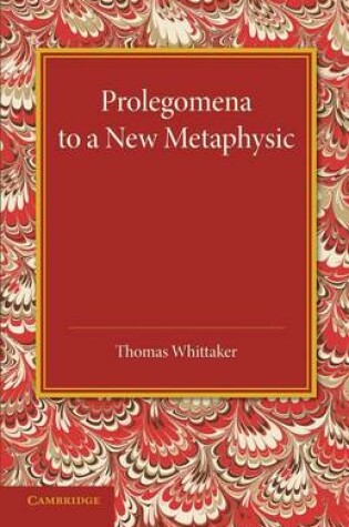 Cover of Prolegomena to a New Metaphysic