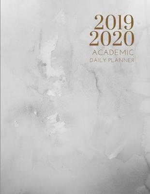 Cover of 2019-2020 Academic Planner With Hours Marble Grey Gratitude Daily Organizer