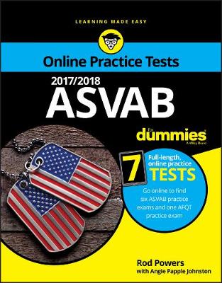 Book cover for 2017/2018 ASVAB For Dummies with Online Practice