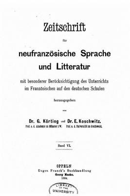 Book cover for Zeitschrift fur franzoesische sprache und literatur