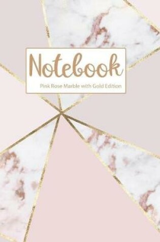 Cover of Notebook Pink Rose Marble with Gold Edition