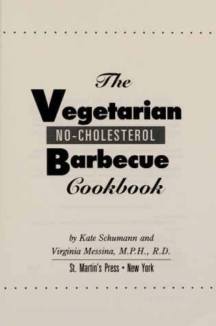 Cover of The Vegetarian No-Cholesterol Barbecue Cookbook