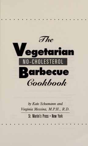 Book cover for The Vegetarian No-Cholesterol Barbecue Cookbook