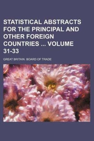 Cover of Statistical Abstracts for the Principal and Other Foreign Countries Volume 31-33