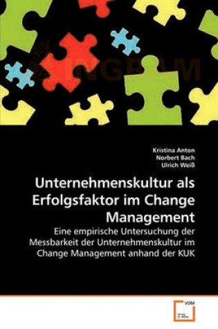 Cover of Unternehmenskultur als Erfolgsfaktor im Change Management