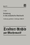Book cover for Einleitung in Die Analytische Mechanik