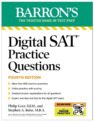 Cover of Digital SAT Practice Questions, Fourth Edition: More than 800 Questions for Digital SAT Prep 2025 + Tips + Online Practice