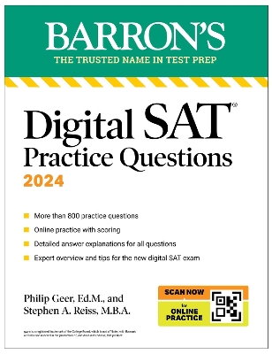 Book cover for Digital SAT Practice Questions, Fourth Edition: More than 800 Questions for Digital SAT Prep 2025 + Tips + Online Practice