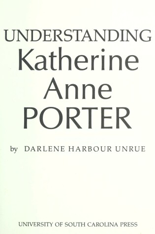 Cover of Understanding Katherine Anne Porter