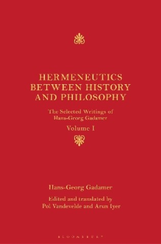 Cover of Hermeneutics between History and Philosophy