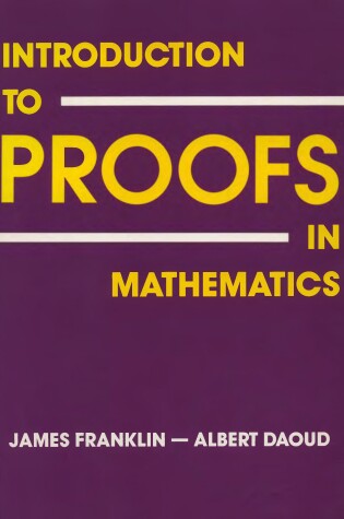 Cover of Introduction to Proofs in Mathematics