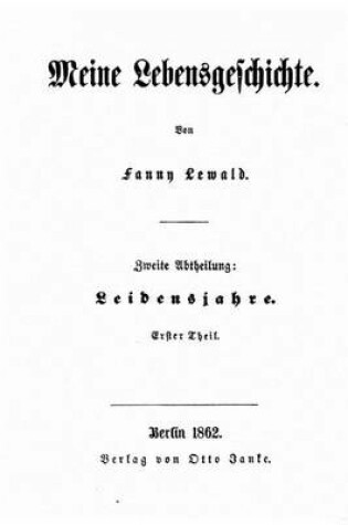 Cover of Meine Lebensgeschichte Von Fanny Lewald