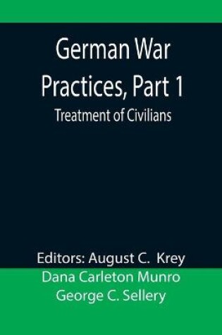 Cover of German War Practices, Part 1