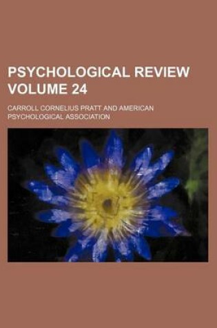 Cover of Psychological Review Volume 24