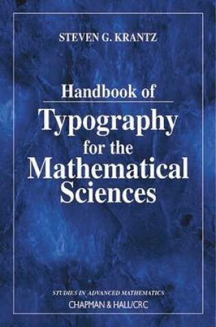 Cover of Handbook of Typography for the Mathematical Sciences