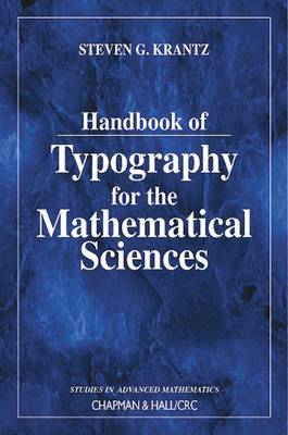 Book cover for Handbook of Typography for the Mathematical Sciences