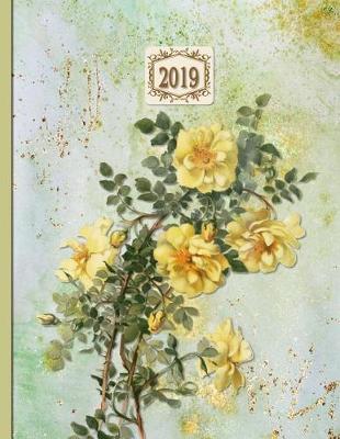 Book cover for 2019 Planner; Roses Yellow