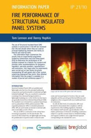 Cover of Fire Performance of Structural Insulated Panel Systems