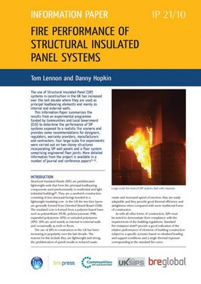 Cover of Fire Performance of Structural Insulated Panel Systems