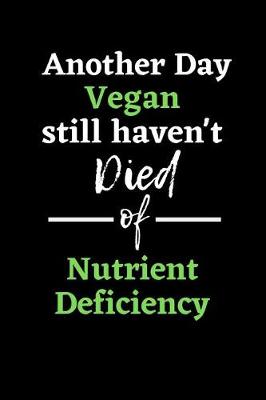 Book cover for Another day vegan still haven't died of nutrient deficiency