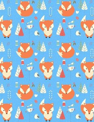 Cover of My Big Fat Journal Notebook Fox In Winter Pattern - Blue