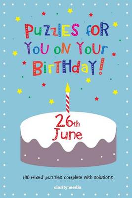 Book cover for Puzzles for you on your Birthday - 26th June