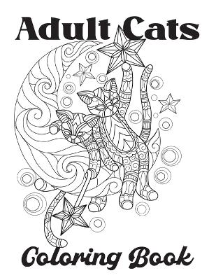 Book cover for Adult Cat Coloring Book