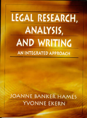 Book cover for Legal Research, Analysis, and Writing