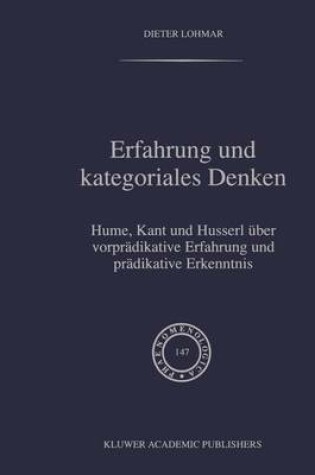 Cover of Erfahrung und Kategoriales Denken