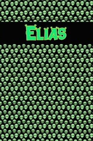 Cover of 120 Page Handwriting Practice Book with Green Alien Cover Elias