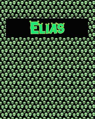 Book cover for 120 Page Handwriting Practice Book with Green Alien Cover Elias