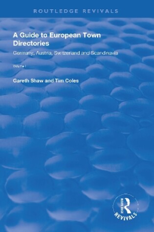 Cover of A Guide to European Town Directories