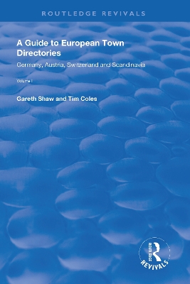 Cover of A Guide to European Town Directories