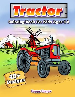 Book cover for Tractor Coloring Book