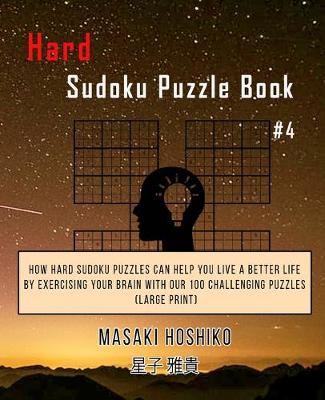Book cover for Hard Sudoku Puzzle Book #4