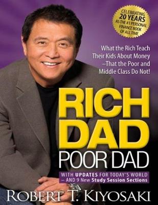 Book cover for Rich Dad Poor Dad - What the Rich Teach Their Kids About Money