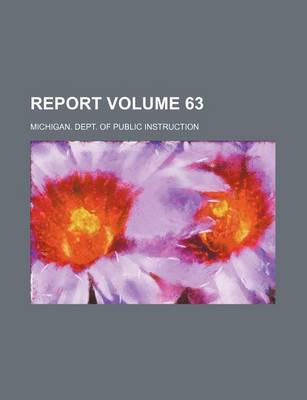 Book cover for Report Volume 63