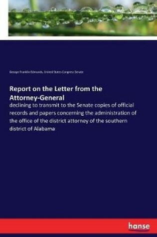 Cover of Report on the Letter from the Attorney-General